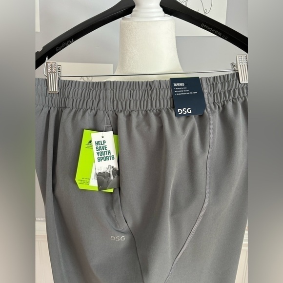 NWT Men’s Running Pants in Gray by DSG Size L Tapered Athletic Fit Elastic Waist - Picture 5 of 7